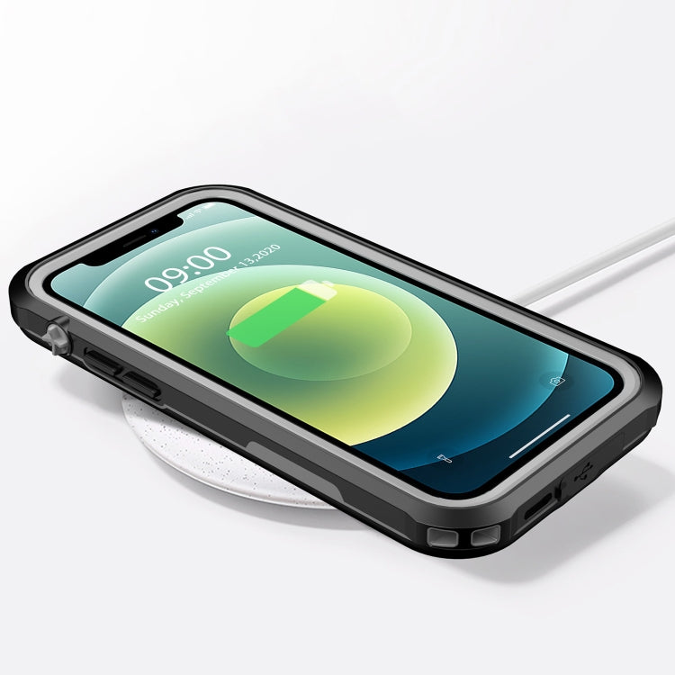 For iPhone 12 Pro Max Waterproof Full Coverage PC + TPU Phone Case(Black)