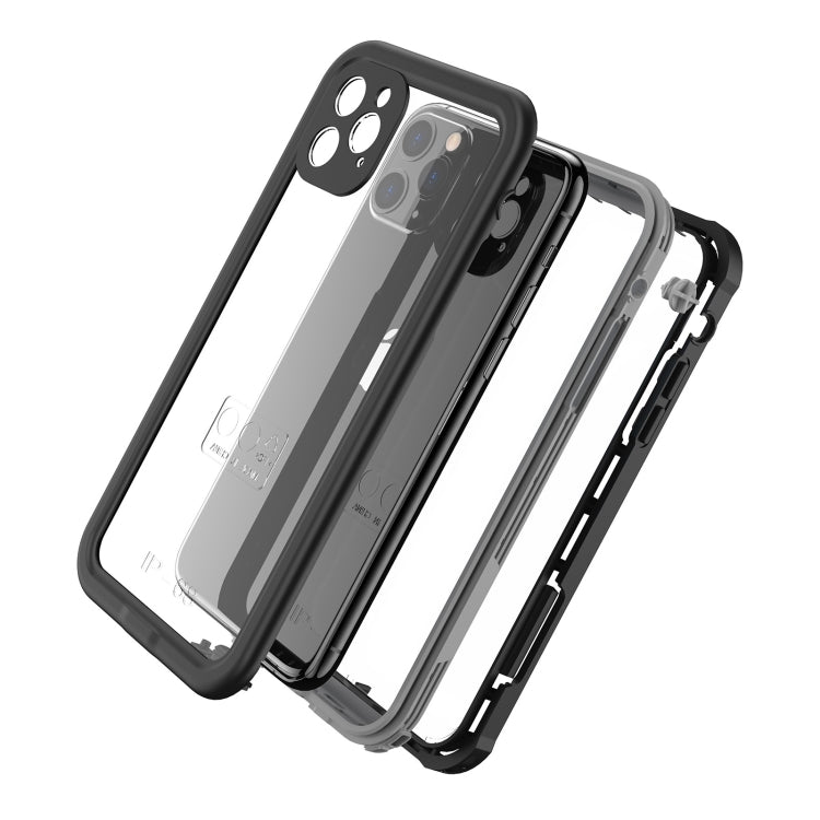 For iPhone 11 Pro Max Waterproof Full Coverage PC + TPU Phone Case (Black)