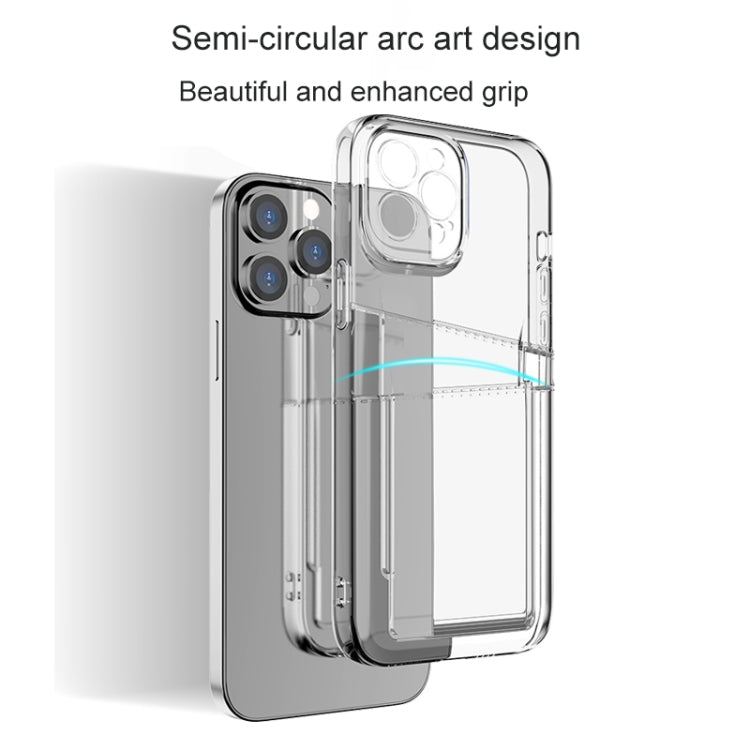 For iPhone 13 Pro Max Dual Card TPU Phone Case (Transparent)