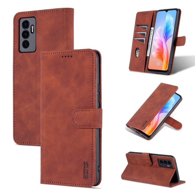 For vivo S10e / V23e AZNS Skin Feel Calf Texture Horizontal Flip Leather Phone Case