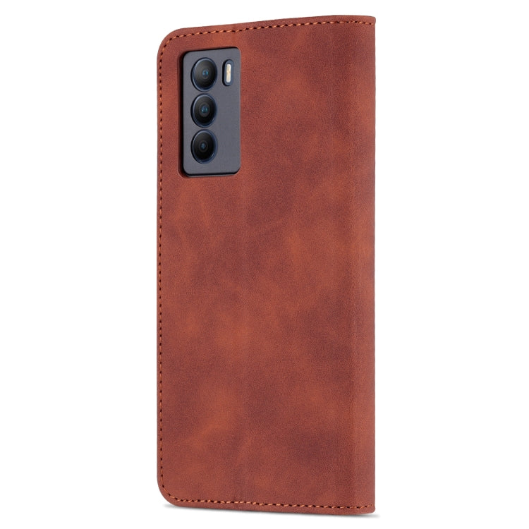 For vivo T1 5G AZNS Skin Feel Calf Texture Horizontal Flip Leather Phone Case