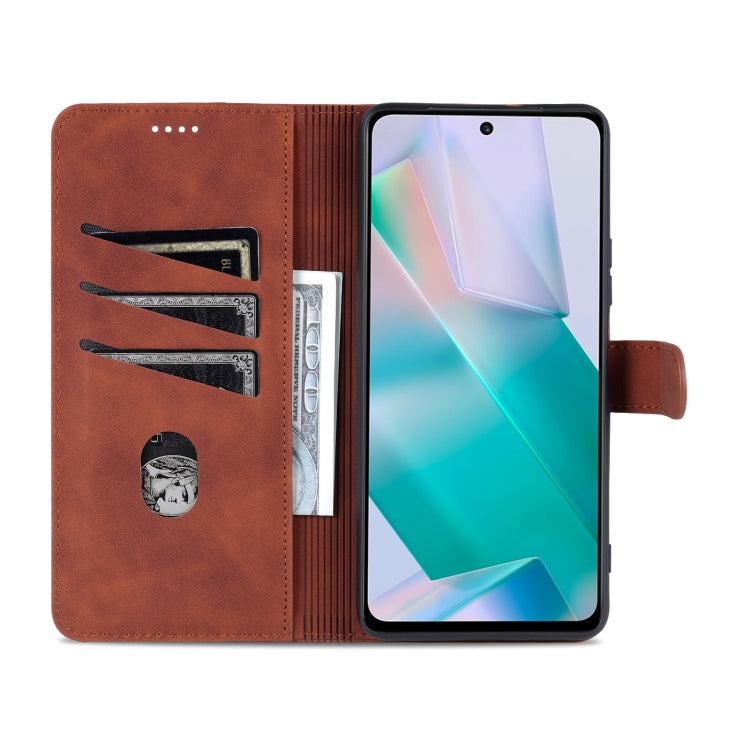 For vivo T1 5G AZNS Skin Feel Calf Texture Horizontal Flip Leather Phone Case