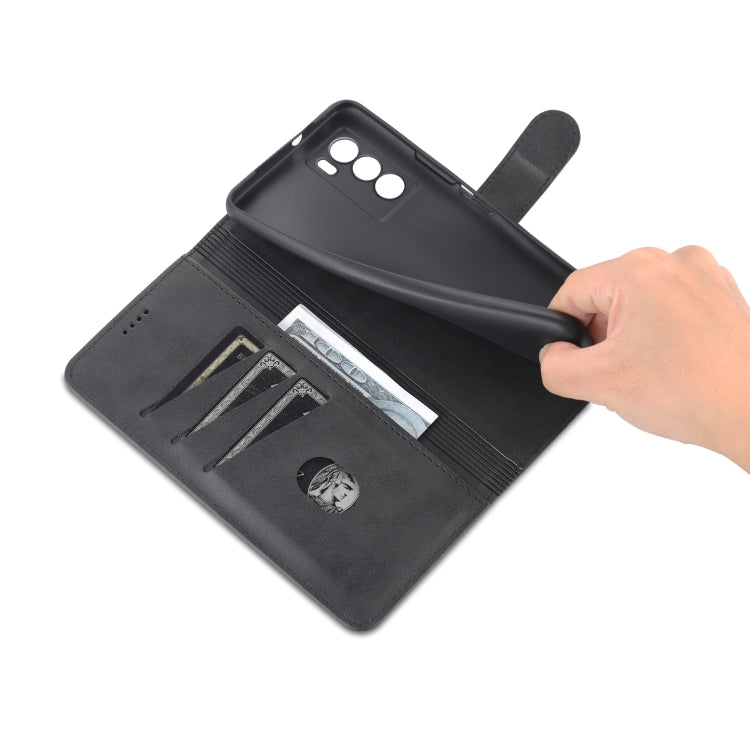 For vivo T1 5G AZNS Skin Feel Calf Texture Horizontal Flip Leather Phone Case