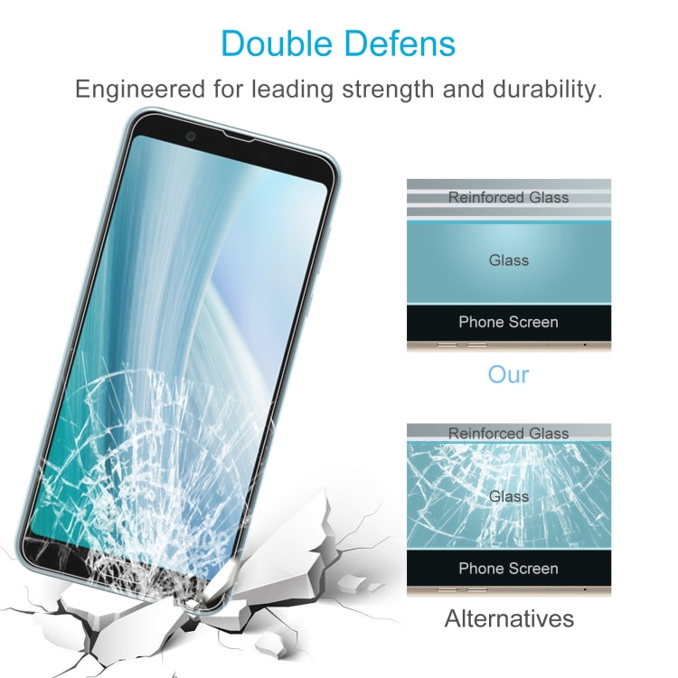 0.26mm 9H 2.5D Tempered Glass Film For Sharp Aquos Sense 3 Plus