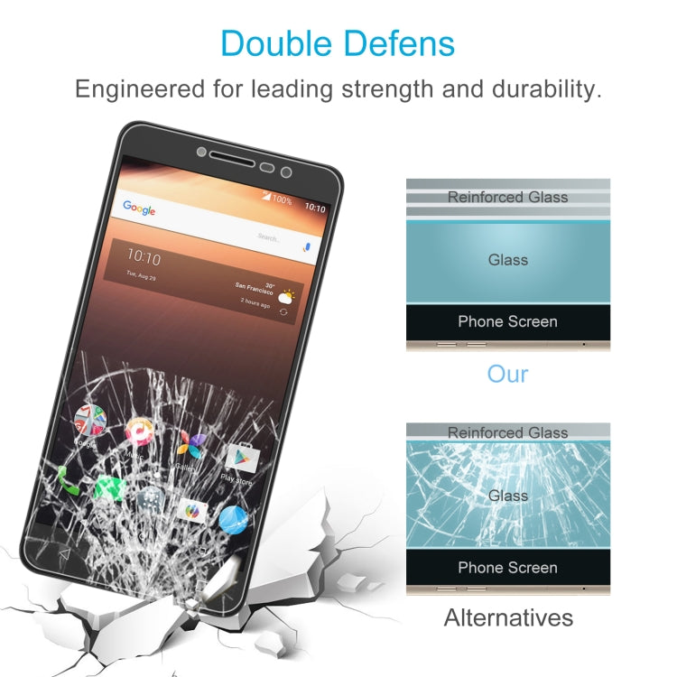 10 PCS 0.26mm 9H 2.5D Tempered Glass Film For Alcatel A3 XL