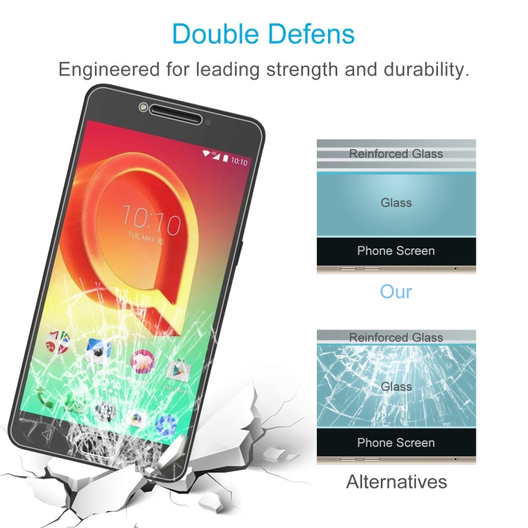 10 PCS 0.26mm 9H 2.5D Tempered Glass Film For Alcatel A5 LED