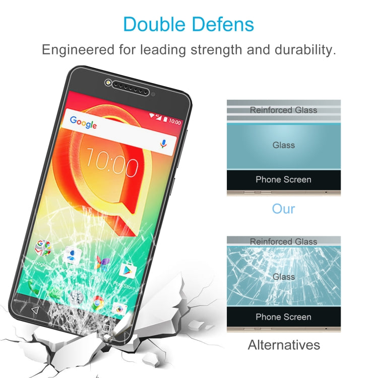 10 PCS 0.26mm 9H 2.5D Tempered Glass Film For Alcatel A50