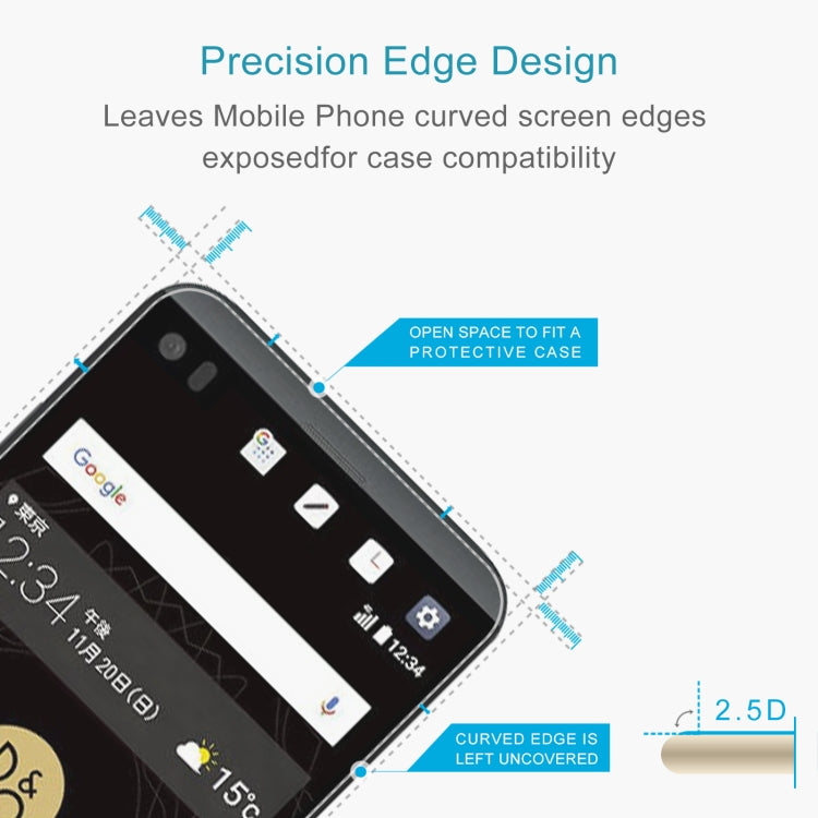 10 PCS 0.26mm 9H 2.5D Tempered Glass Film For LG V34