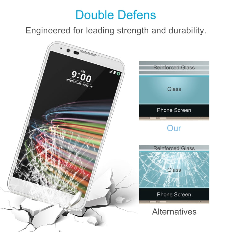 10 PCS 0.26mm 9H 2.5D Tempered Glass Film For LG X mach