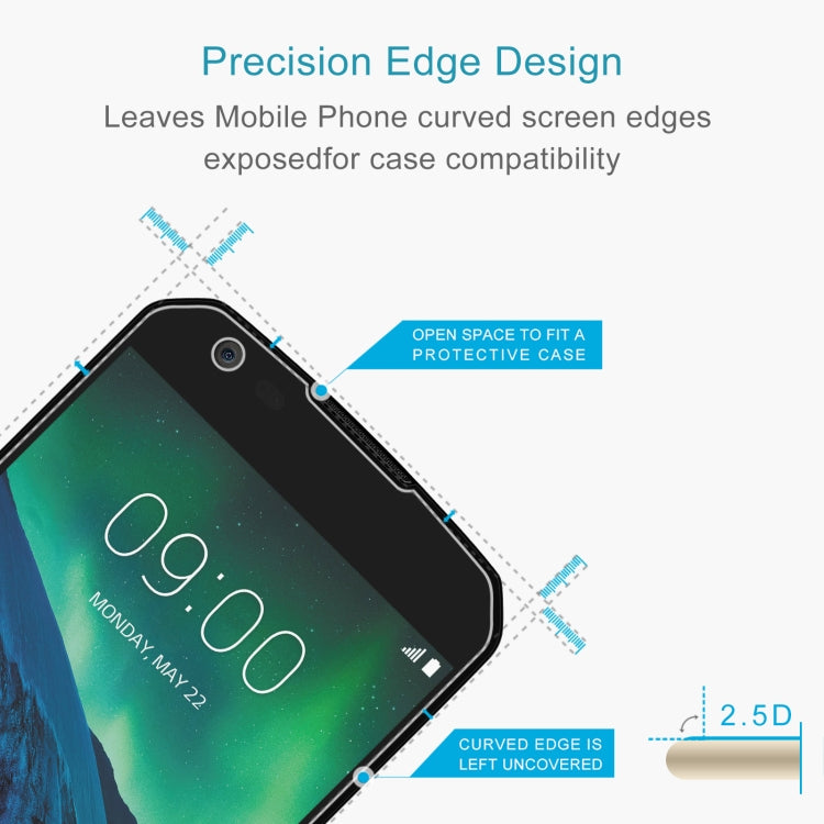 10 PCS 0.26mm 9H 2.5D Tempered Glass Film For LG X venture