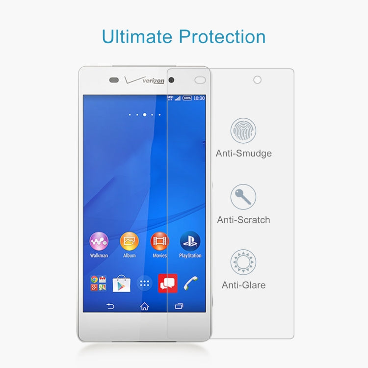 10 PCS 0.26mm 9H 2.5D Tempered Glass Film For Sony Xperia Z3v