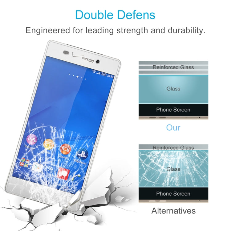 10 PCS 0.26mm 9H 2.5D Tempered Glass Film For Sony Xperia Z3v