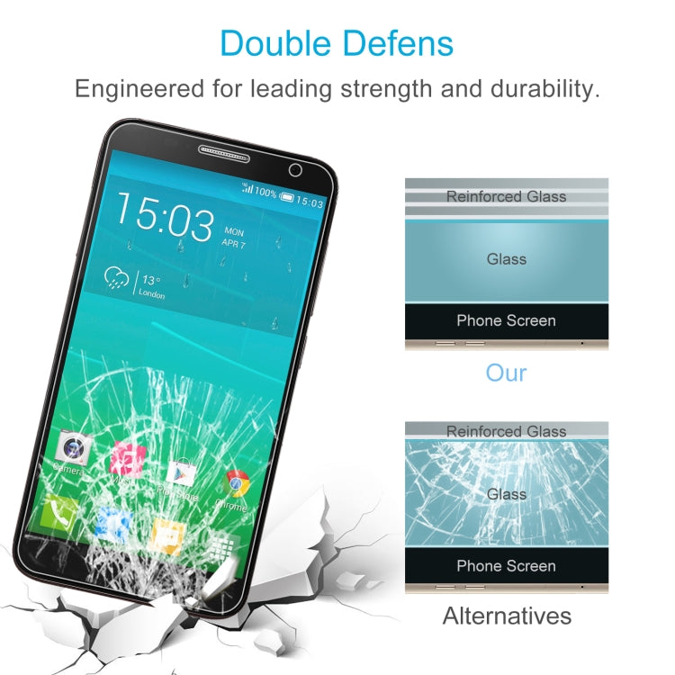 50 PCS 0.26mm 9H 2.5D Tempered Glass Film For Alcatel One Touch Idol 2S