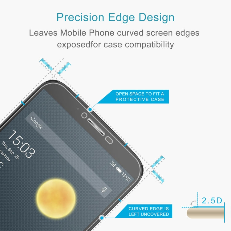 50 PCS 0.26mm 9H 2.5D Tempered Glass Film For Alcatel One Touch Hero 2