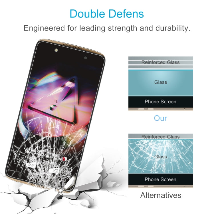 50 PCS 0.26mm 9H 2.5D Tempered Glass Film For Alcatel One Touch Idol 4
