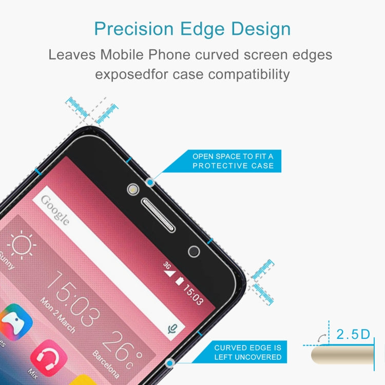 50 PCS 0.26mm 9H 2.5D Tempered Glass Film For Alcatel One Touch Pixi 4 6 4G / 9001