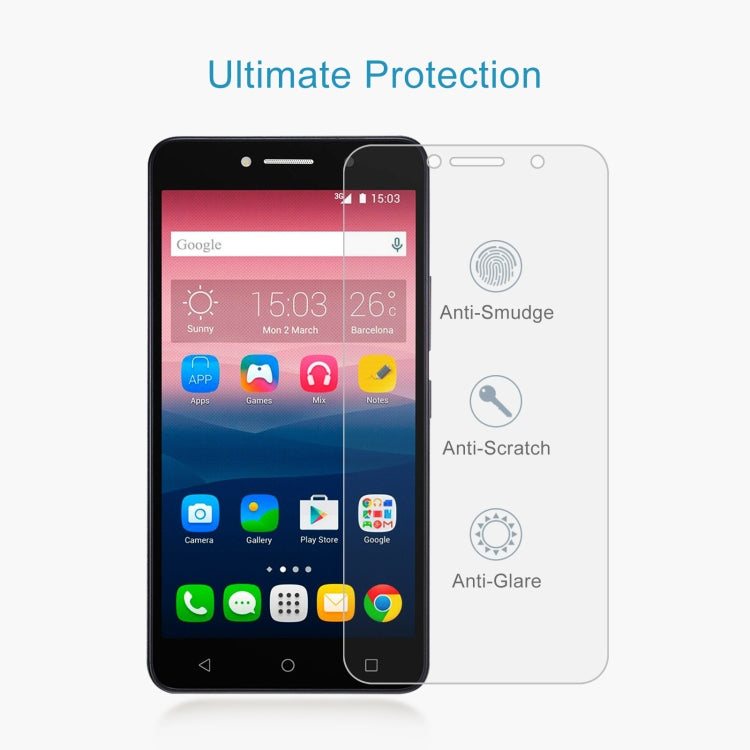 50 PCS 0.26mm 9H 2.5D Tempered Glass Film For Alcatel One Touch Pixi 4 6 4G / 9001