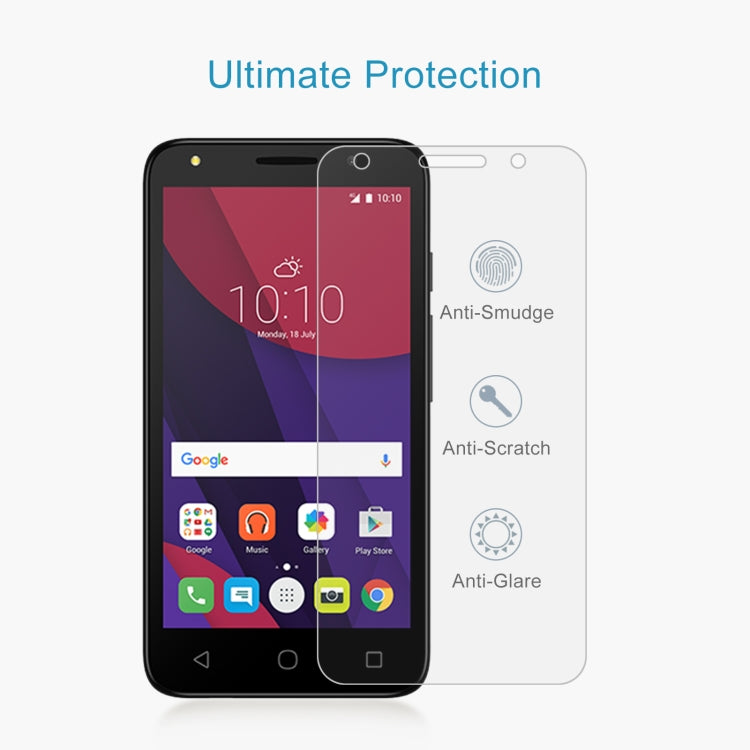 50 PCS 0.26mm 9H 2.5D Tempered Glass Film For Alcatel Pixi 4 5.0 4G / 5045