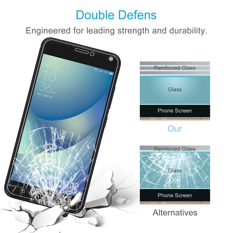 50 PCS 0.26mm 9H 2.5D Tempered Glass Film For Asus ZenFone 4 Max Plus ZC550TL