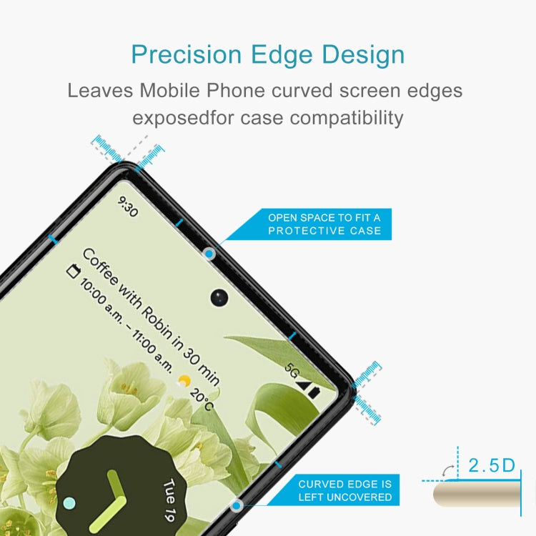50 PCS 0.26mm 9H 2.5D Tempered Glass Film For Google Pixel 6a