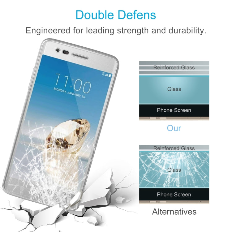 50 PCS 0.26mm 9H 2.5D Tempered Glass Film For LG Aristo