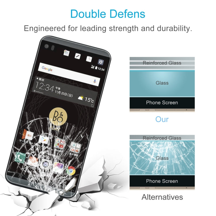 50 PCS 0.26mm 9H 2.5D Tempered Glass Film For LG V34