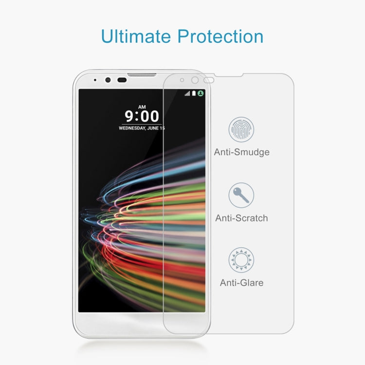 50 PCS 0.26mm 9H 2.5D Tempered Glass Film For LG X mach