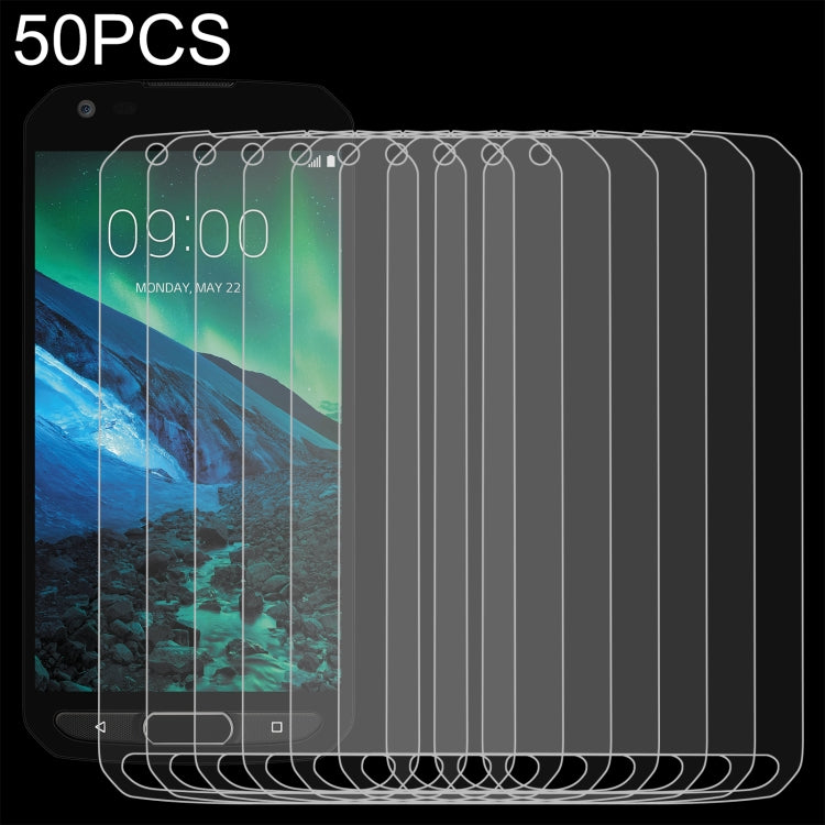 50 PCS 0.26mm 9H 2.5D Tempered Glass Film For LG X venture