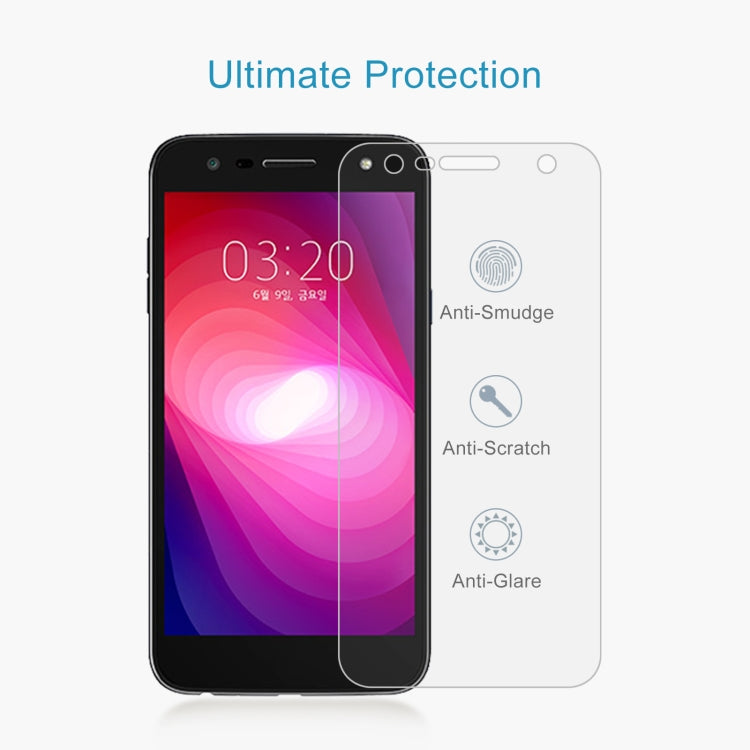 50 PCS 0.26mm 9H 2.5D Tempered Glass Film For LG X500