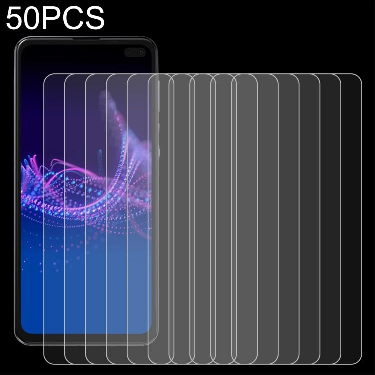 50 PCS 0.26mm 9H 2.5D Tempered Glass Film For Sharp Aquos Sense 4 Plus