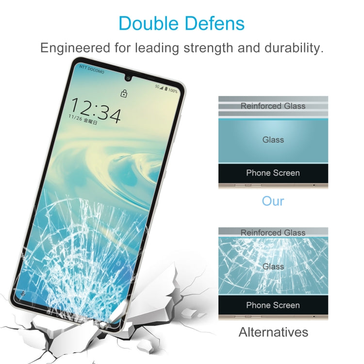 50 PCS 0.26mm 9H 2.5D Tempered Glass Film For Sharp Aquos Sense 6