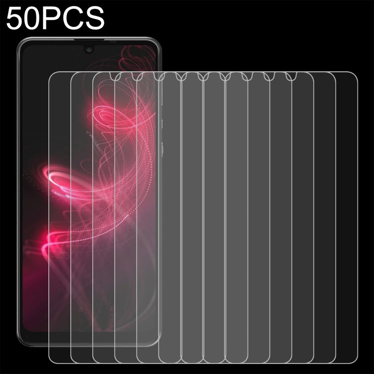 50 PCS 0.26mm 9H 2.5D Tempered Glass Film For Sharp Aquos Zero 5G