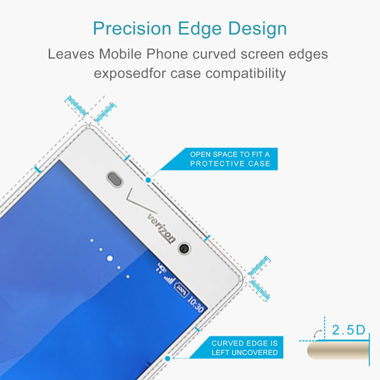 50 PCS 0.26mm 9H 2.5D Tempered Glass Film For Sony Xperia Z3v