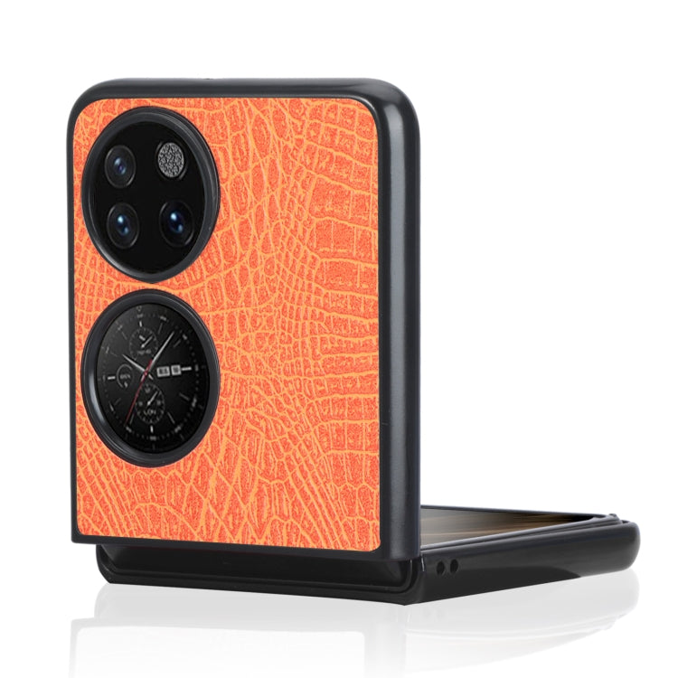 For Huawei P50 Pocket Crocodile Texture Folding Phone Case