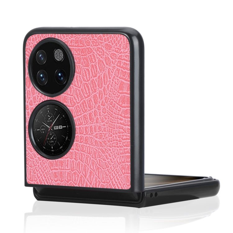 For Huawei P50 Pocket Crocodile Texture Folding Phone Case