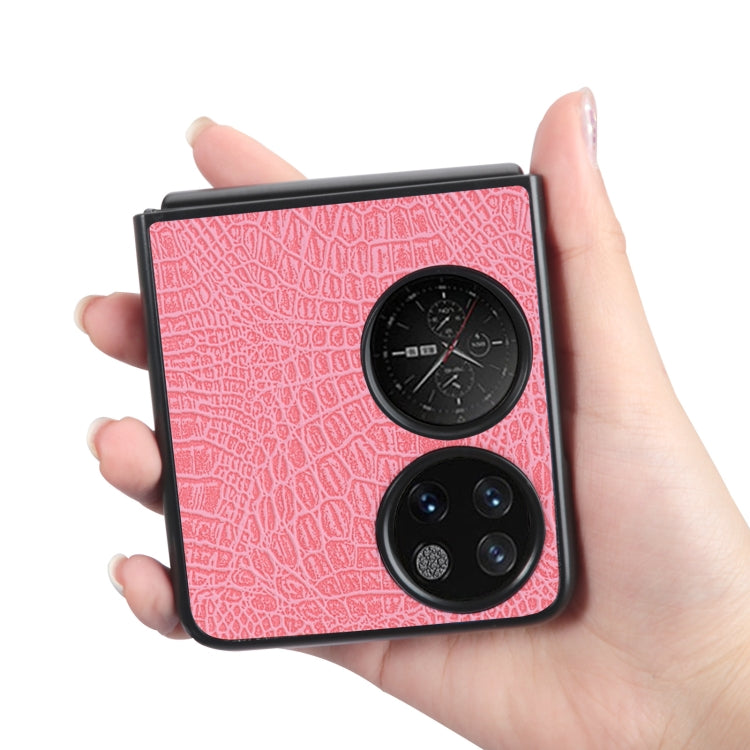 For Huawei P50 Pocket Crocodile Texture Folding Phone Case