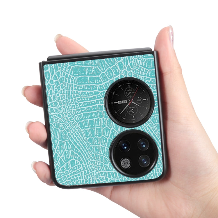 For Huawei P50 Pocket Crocodile Texture Folding Phone Case