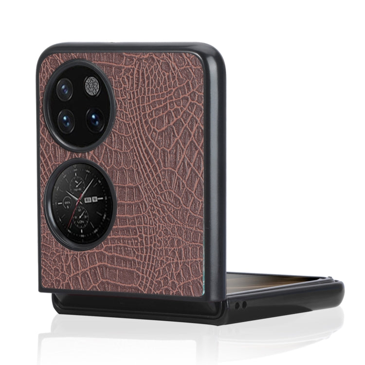 For Huawei P50 Pocket Crocodile Texture Folding Phone Case