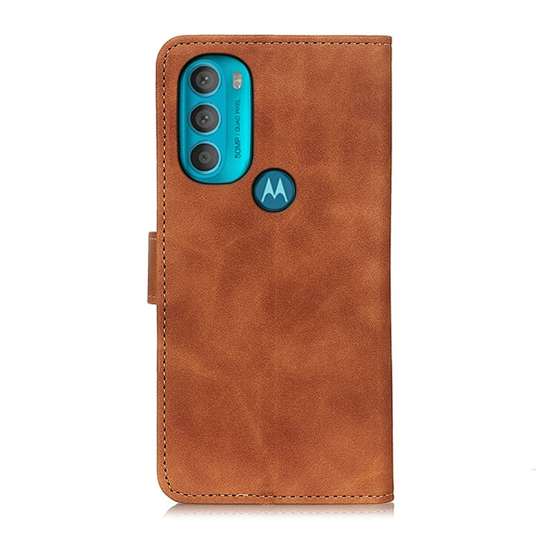For Motorola Moto G71 5G KHAZNEH Retro Texture Horizontal Flip Leather Phone Case