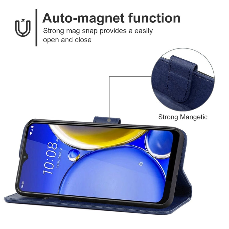 Leather Phone Case For HTC Wildfire E2 Plus