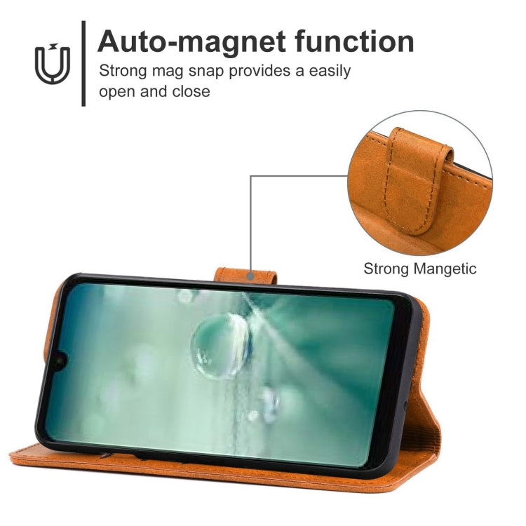 Leather Phone Case For Sharp Aquos Wish