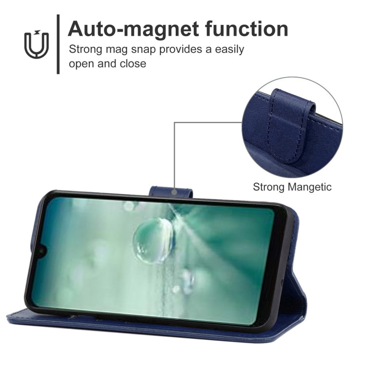 Leather Phone Case For Sharp Aquos Wish