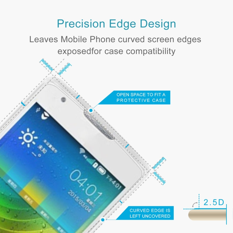 0.26mm 9H 2.5D Tempered Glass Film For Lenovo A2800