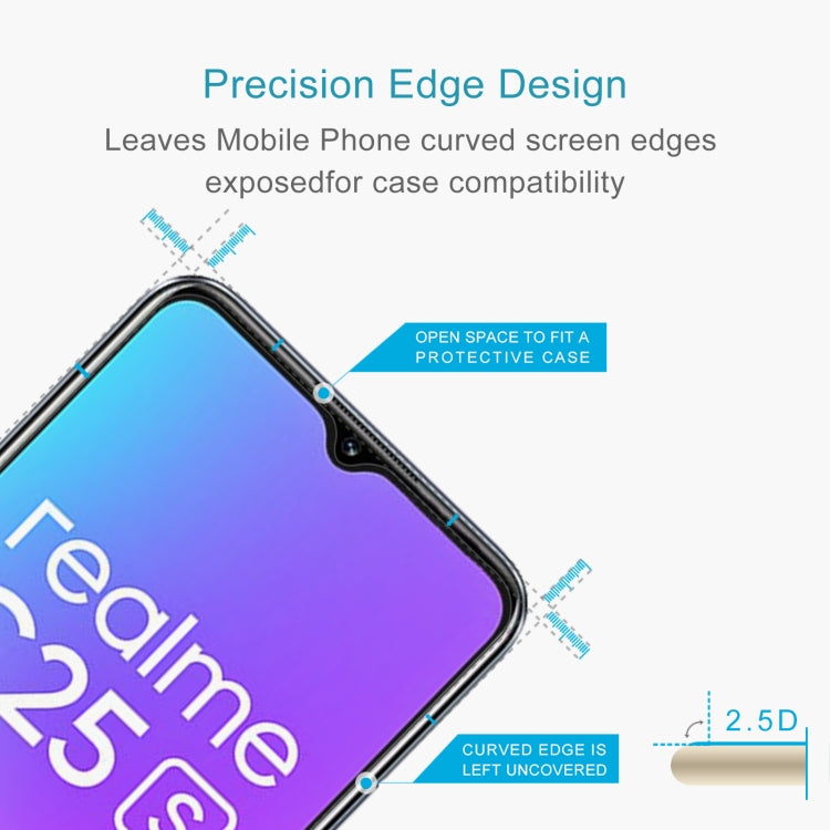 0.26mm 9H 2.5D Tempered Glass Film For OPPO Realme C25s