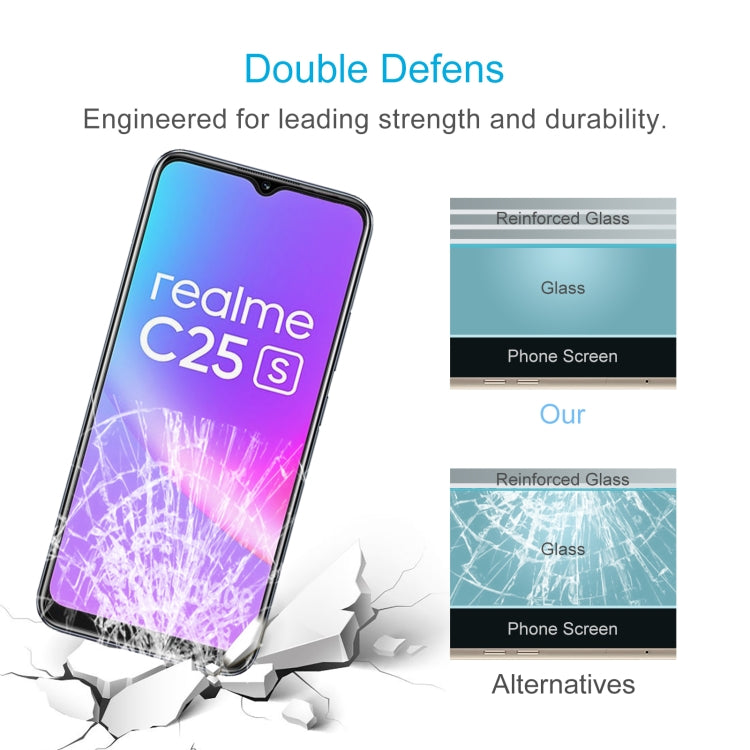 0.26mm 9H 2.5D Tempered Glass Film For OPPO Realme C25s