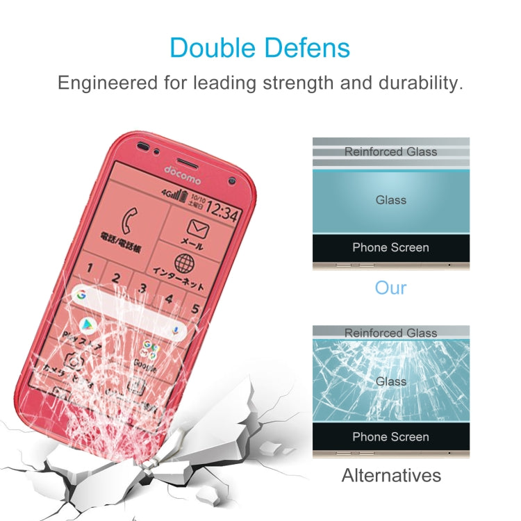 10 PCS 0.26mm 9H 2.5D Tempered Glass Film For Fujitsu F-42A