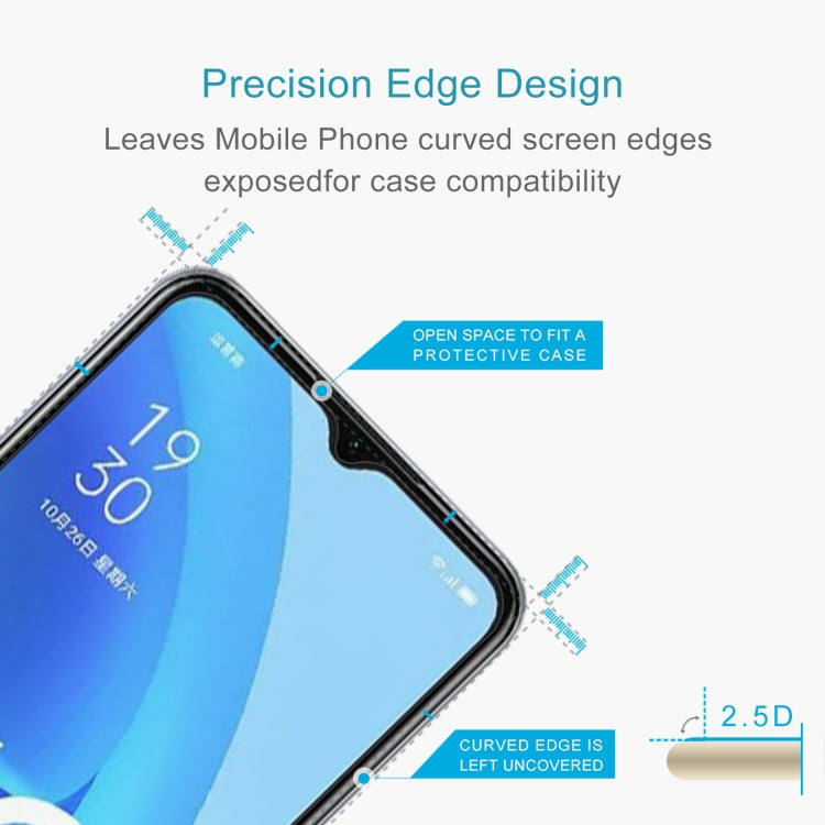 10 PCS 0.26mm 9H 2.5D Tempered Glass Film For OPPO A55s 5G