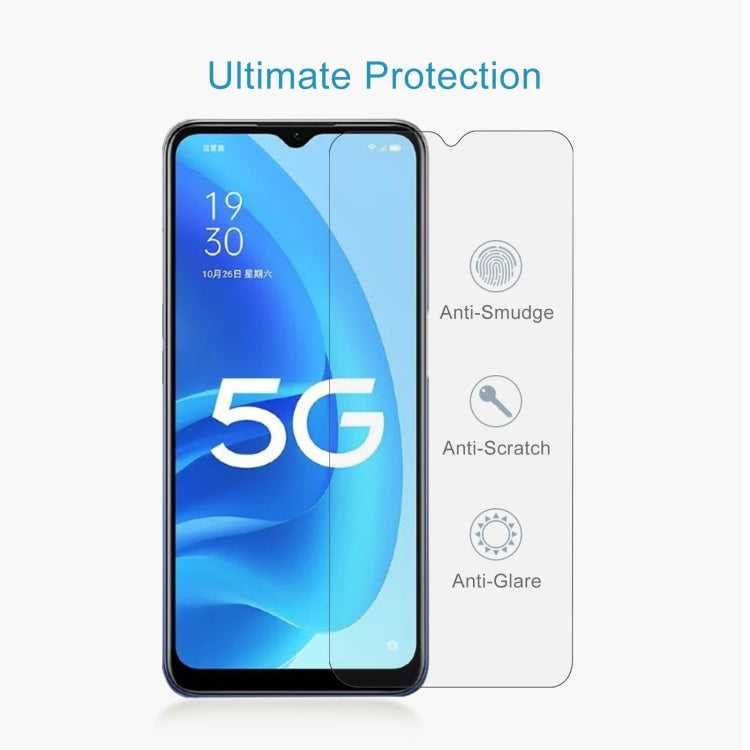 10 PCS 0.26mm 9H 2.5D Tempered Glass Film For OPPO A55s 5G