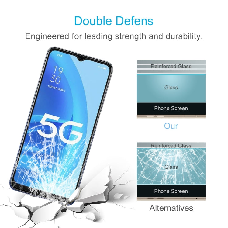 10 PCS 0.26mm 9H 2.5D Tempered Glass Film For OPPO A55s 5G