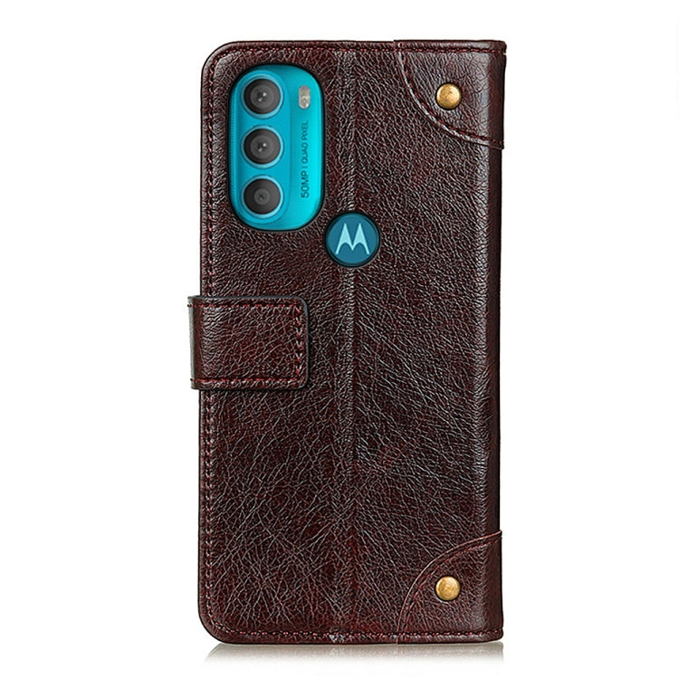For Motorola Moto G71 5G Copper Buckle Nappa Texture Horizontal Flip Leather Case